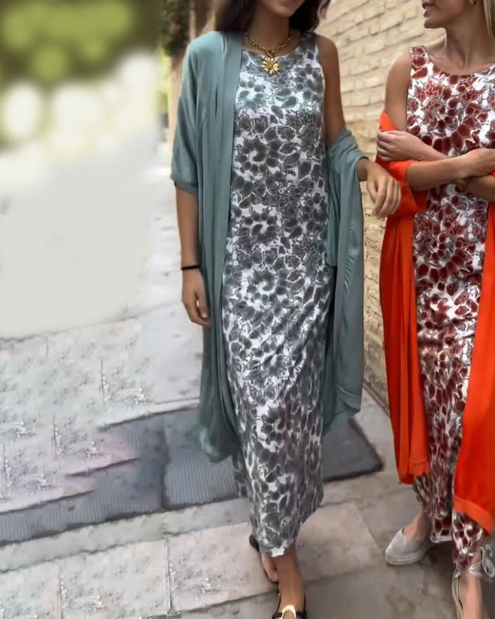 Vintém d'Ouro - Conjunto elegante de duas peças com ajuste confortável para férias e passeios de verão