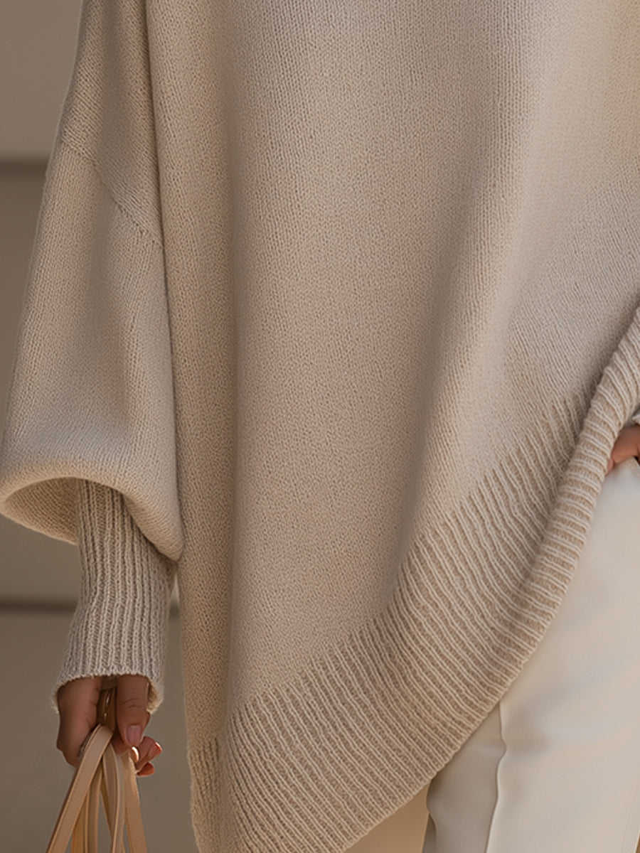 Vintém d'Ouro - Suéter poncho oversized