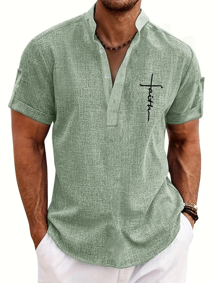 Vintém d'Ouro - Camisa Elegante com Colarinho Moderno