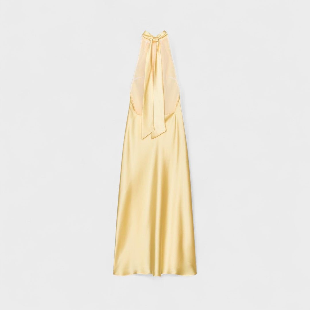Vintém d'Ouro - Vestido Halter Satinado