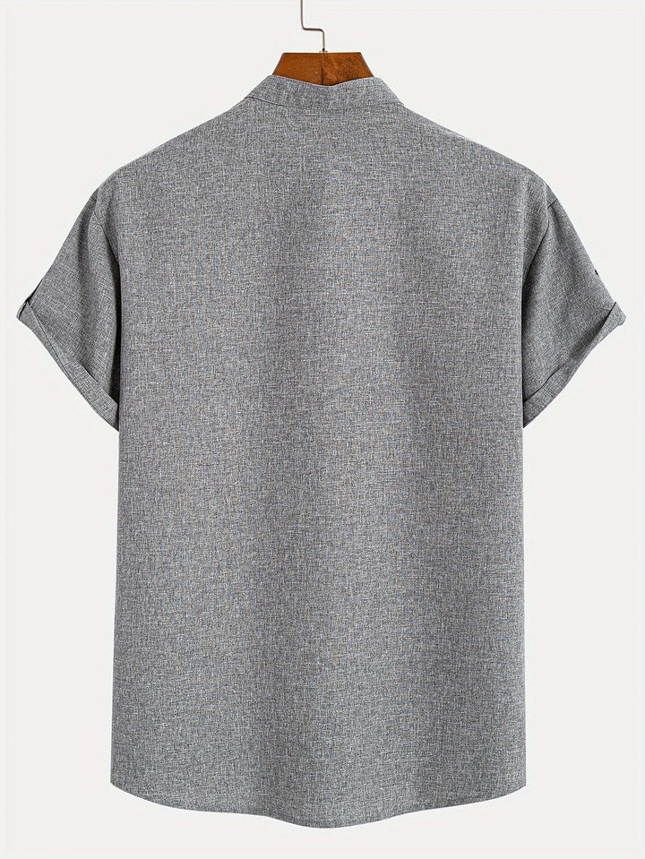 Vintém d'Ouro - Camisa Elegante com Colarinho Moderno