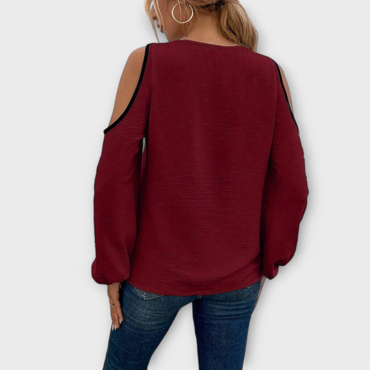 Vintém d'Ouro - Blusa com decote quadrado