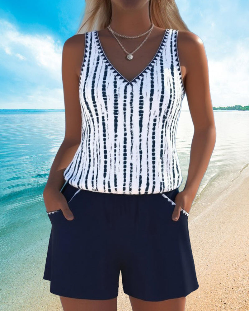 Vintém d'Ouro - Conjunto de Tankini Casual