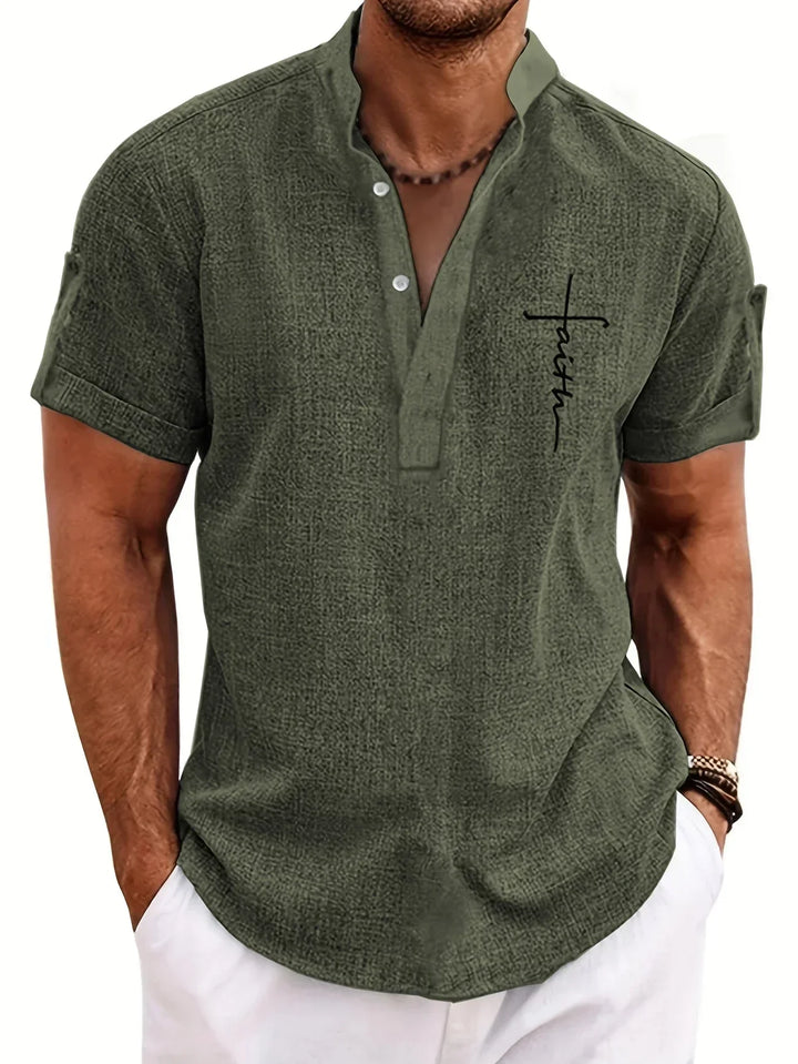 Vintém d'Ouro - Camisa Elegante com Colarinho Moderno