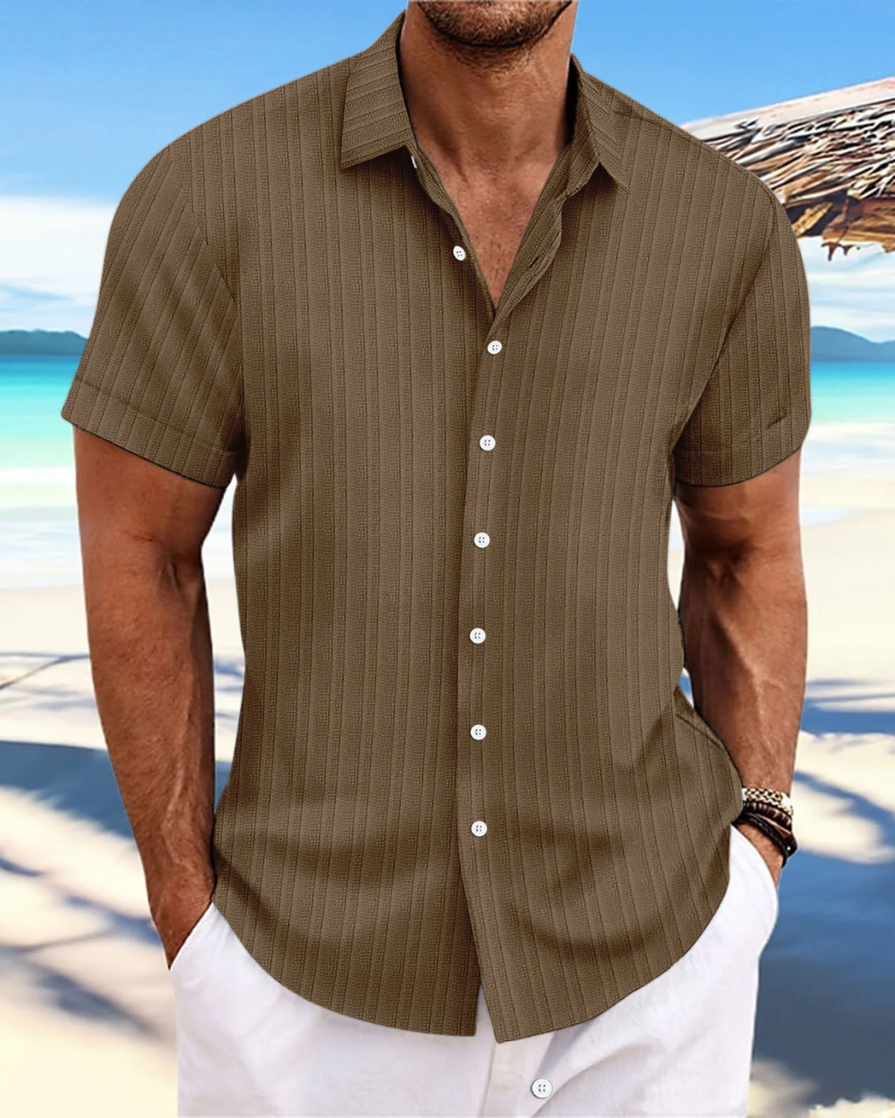 Vintém d'Ouro - Camisa casual de manga curta