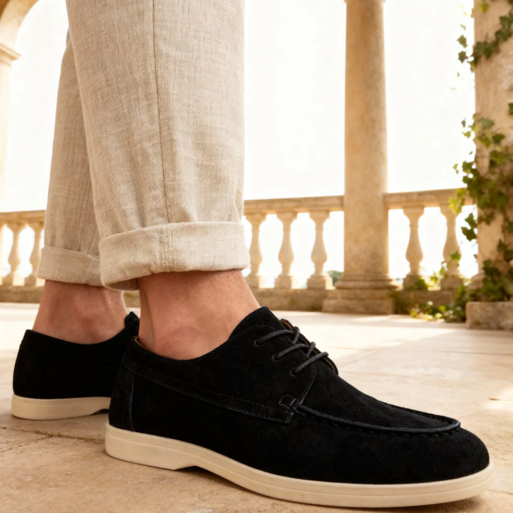 Vintém d'Ouro - Sapatos elegantes de camurça