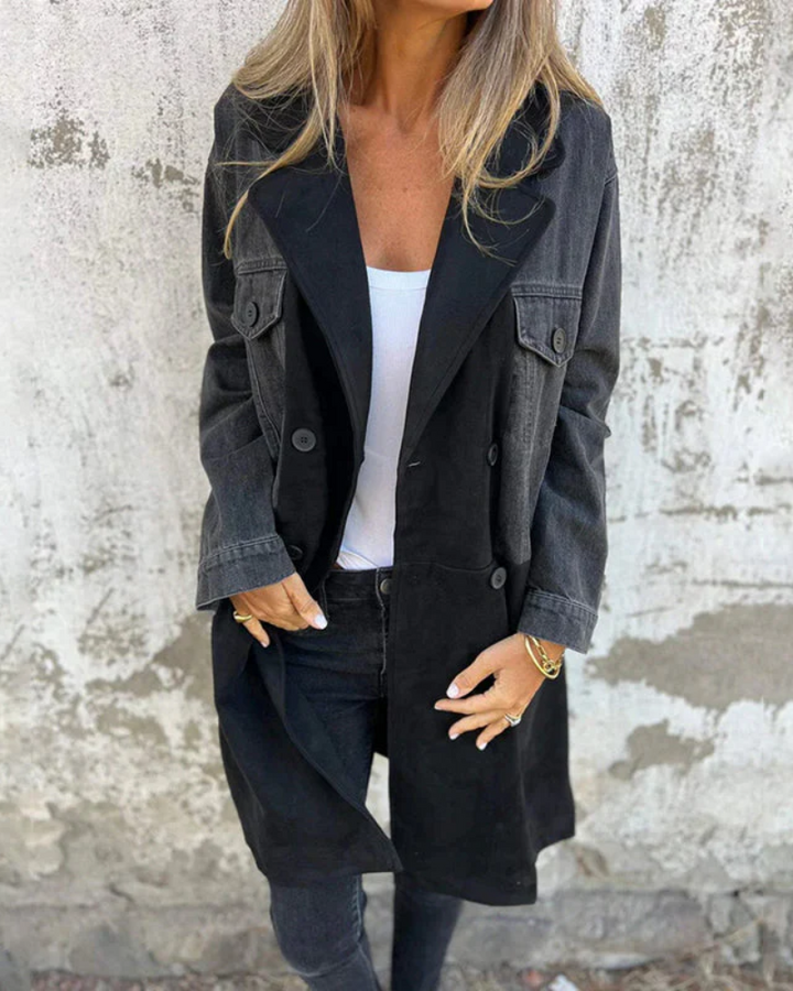 Vintém d'Ouro - casaco de jeans feminino