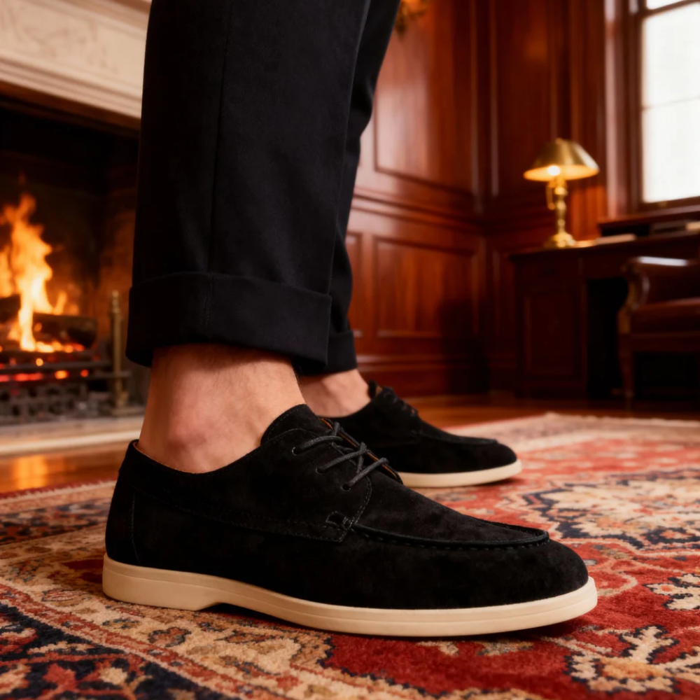 Vintém d'Ouro - Sapatos elegantes de camurça