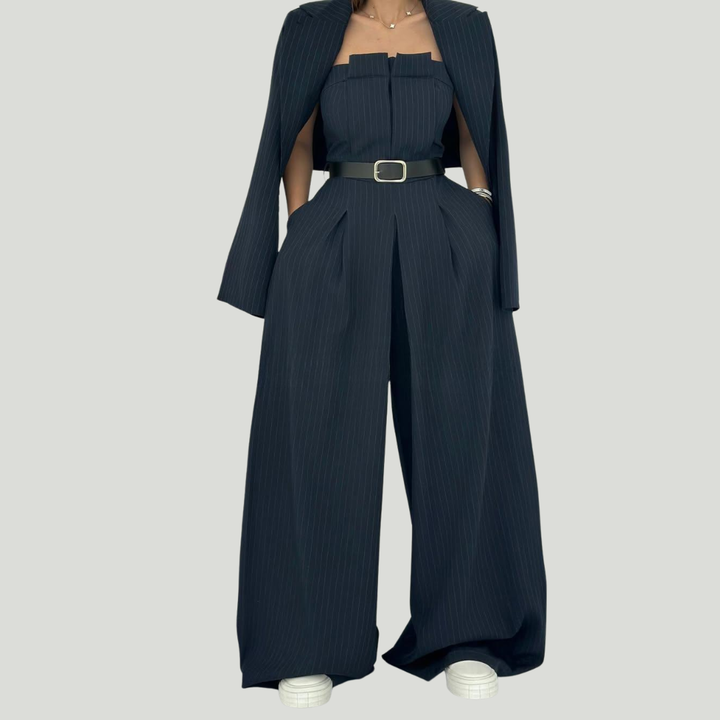 Vintém d'Ouro - Conjunto Feminino Bustier + Casaco Estilo Elegante & Tendência