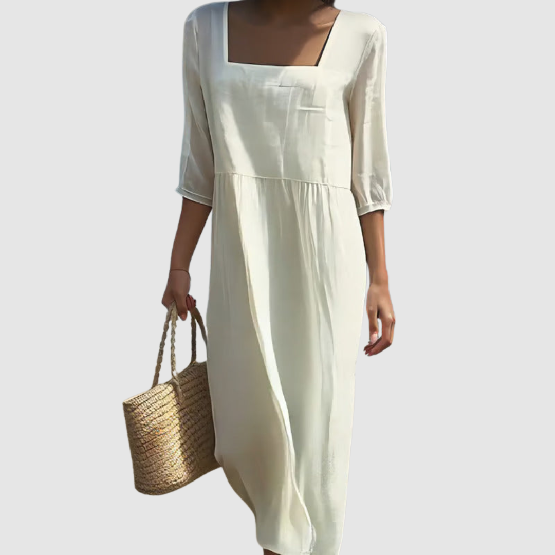 Vintém d'Ouro - Vestido Casual em Linho