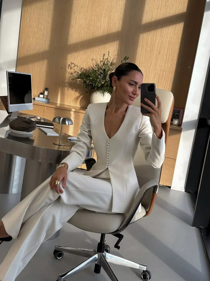 Vintém d'Ouro - Blazer feminino elegante de alfaiataria