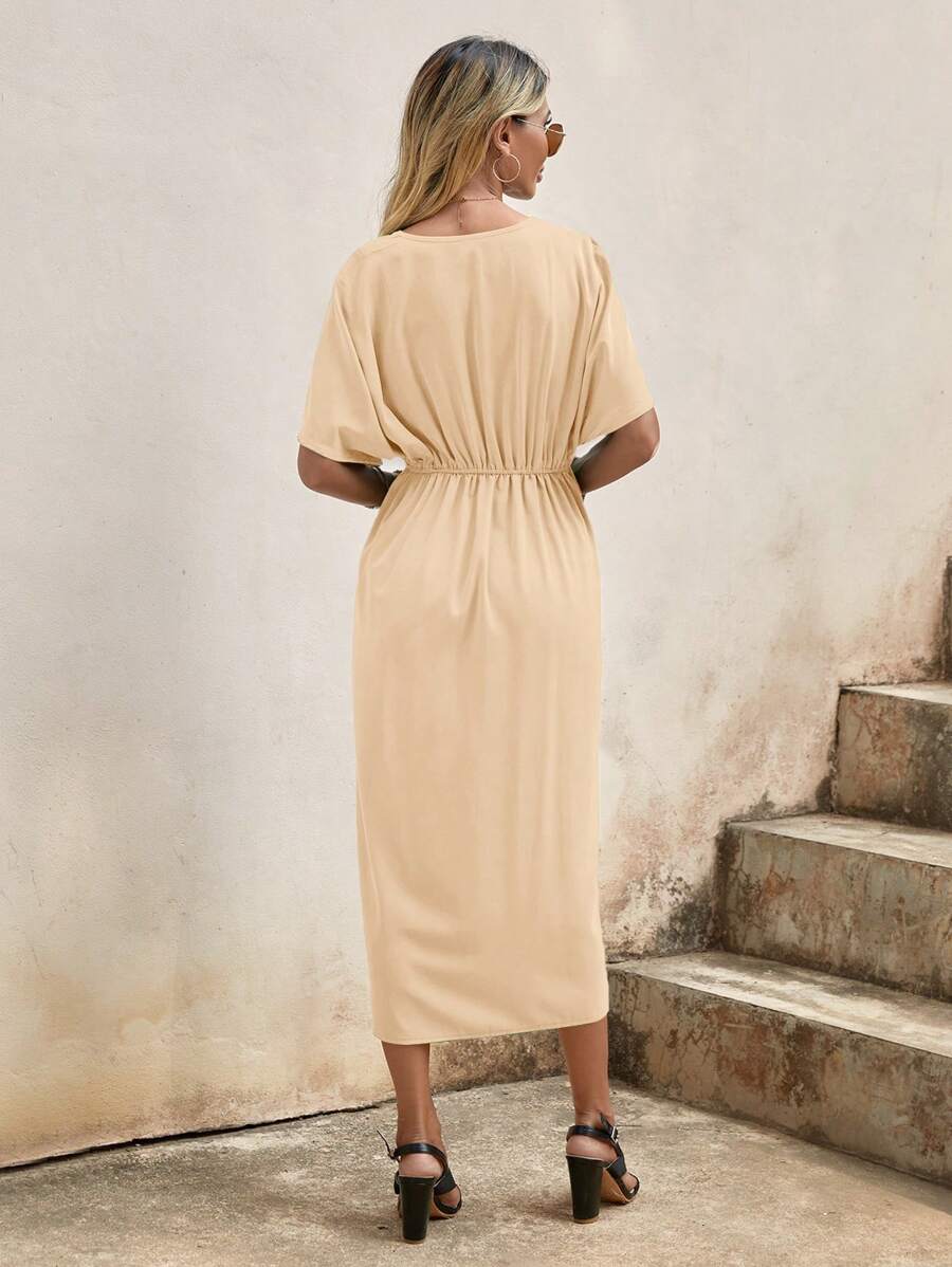 Vintém d'Ouro - Vestido Midi Envelope