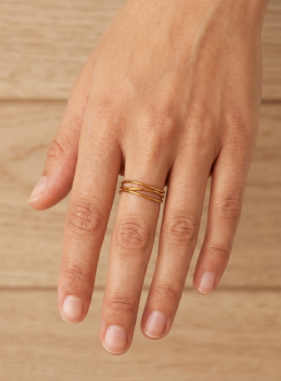 Vintém d'Ouro - Anel Três Camadas