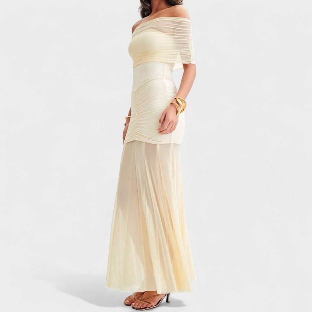 Vintém d'Ouro - Vestido longo de malha