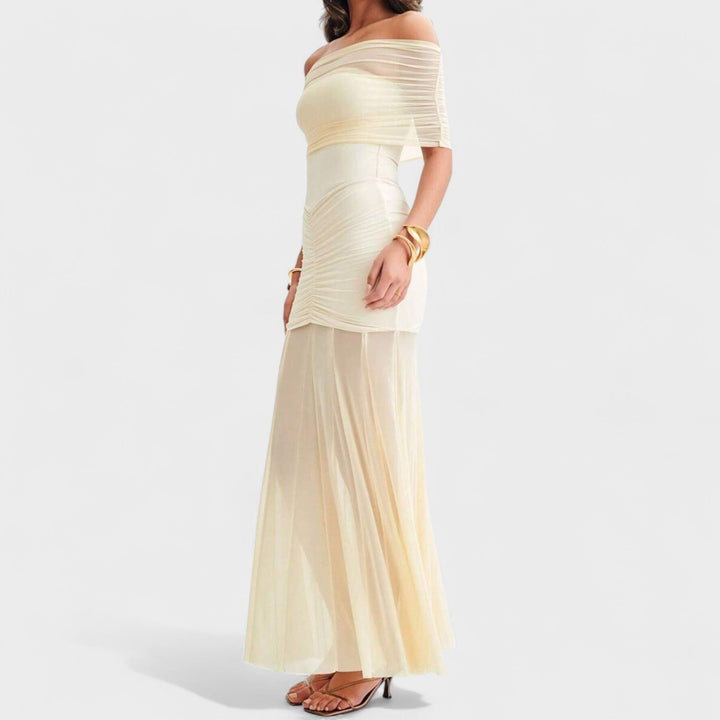 Vintém d'Ouro - Vestido longo de malha
