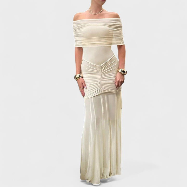 Vintém d'Ouro - Vestido longo de malha