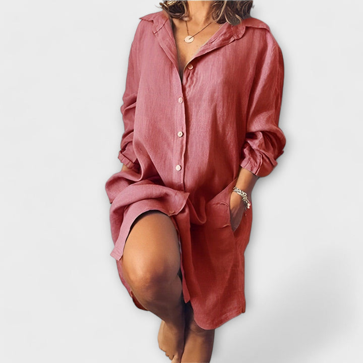 Vintém d'Ouro - Blusa casual de linho