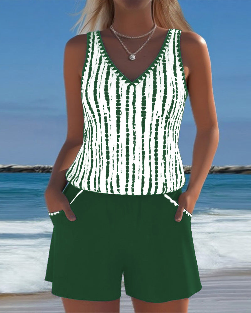 Vintém d'Ouro - Conjunto de Tankini Casual