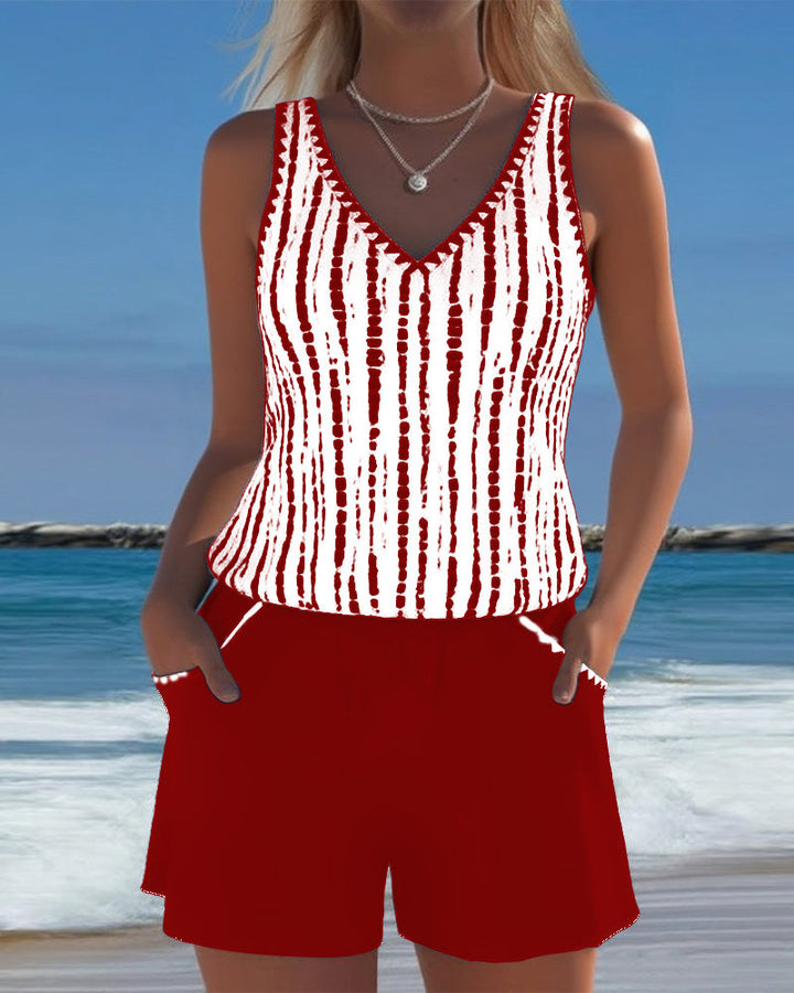 Vintém d'Ouro - Conjunto de Tankini Casual