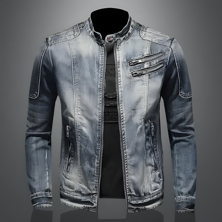 Vintém d'Ouro - Jaqueta jeans masculina retrô