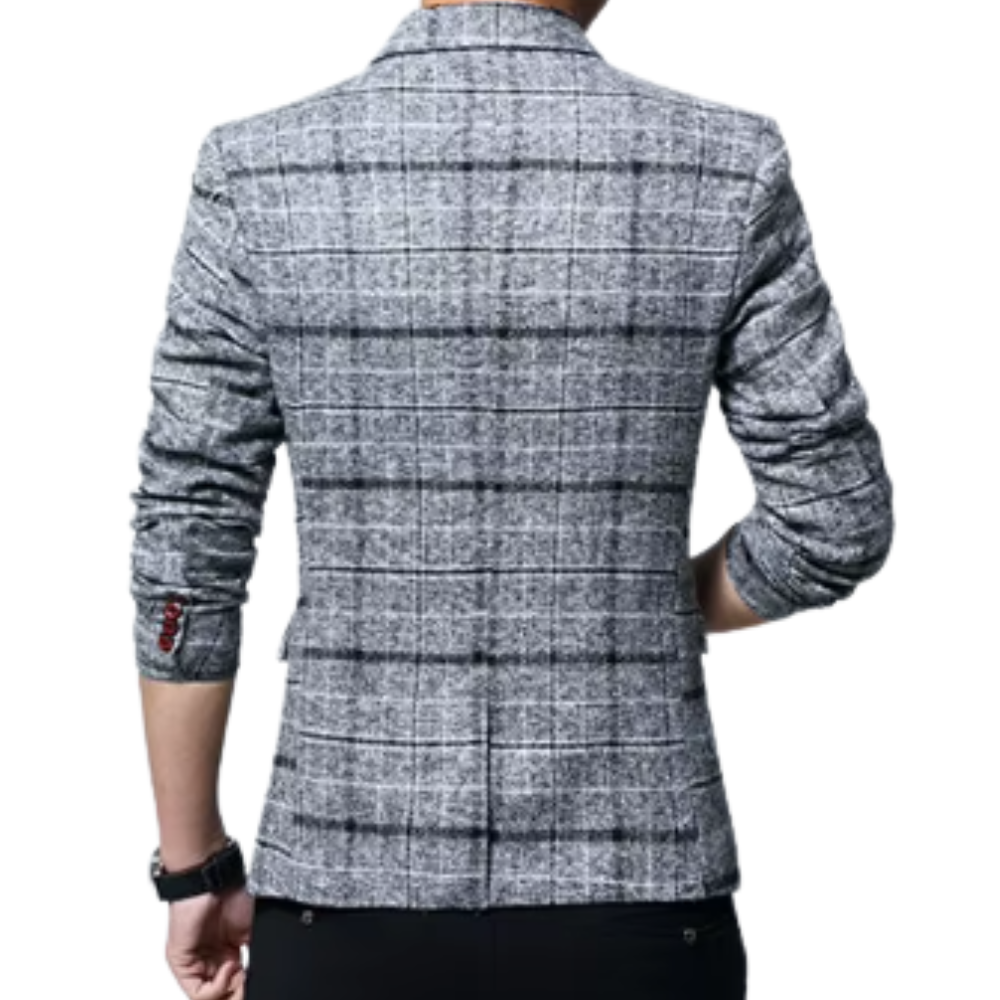 Vintém d'Ouro - Blazer xadrez elegante
