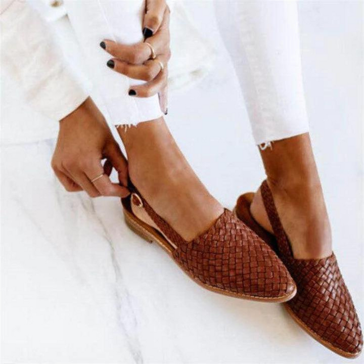 Vintém d'Ouro - Slingbacks chiques de tecido