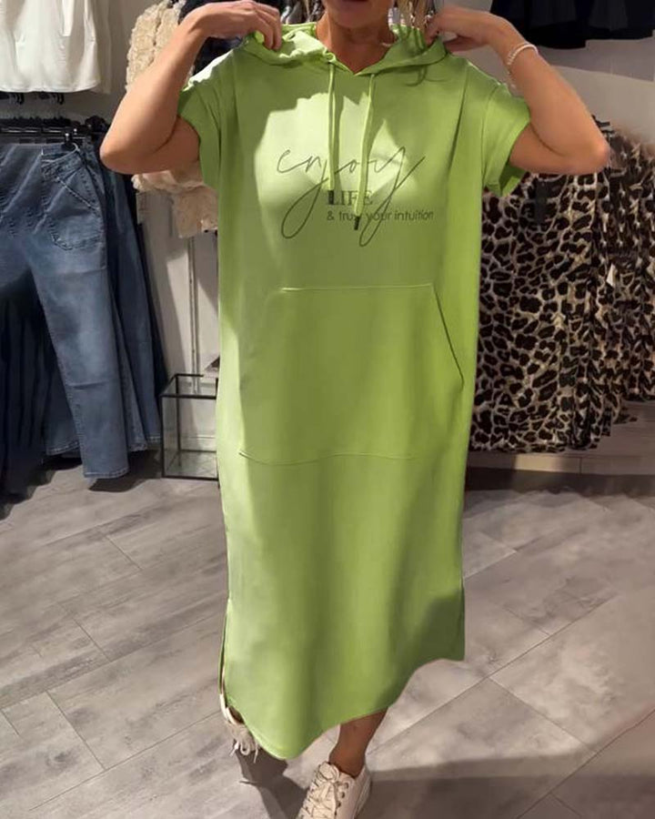 Vintém d'Ouro - Vestido casual com capuz