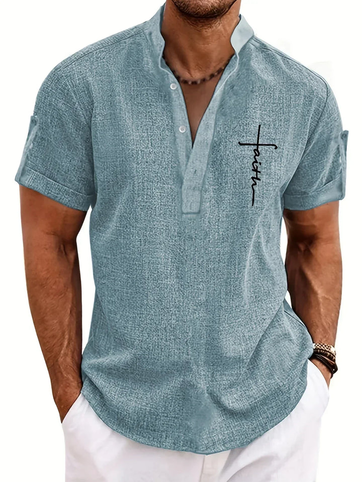 Vintém d'Ouro - Camisa Elegante com Colarinho Moderno