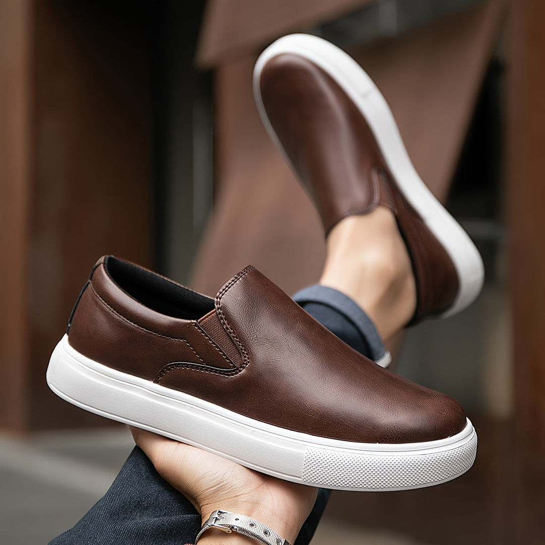 Vintém d'Ouro - Sapatos casuais de couro sem atacadores