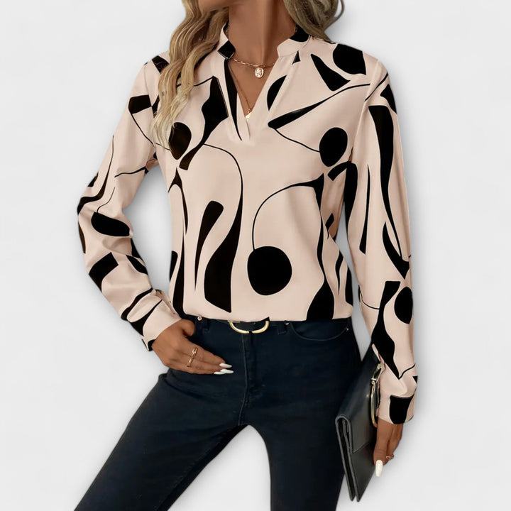 Vintém d'Ouro - Blusa elegante de manga comprida