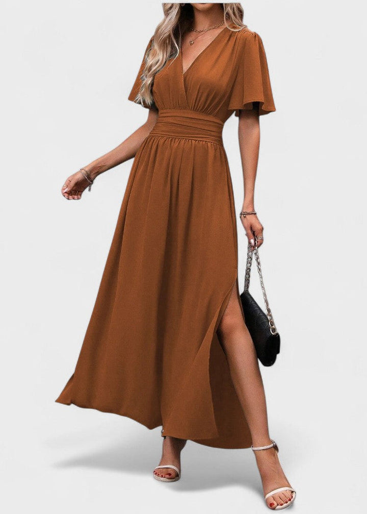 Vintém d'Ouro - Vestido Maxi Elegante Preto