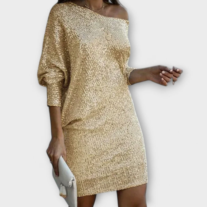 Vintém d'Ouro - Vestido de festa com lantejoulas