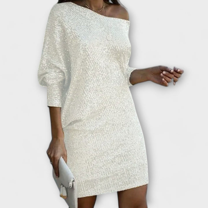 Vintém d'Ouro - Vestido de festa com lantejoulas