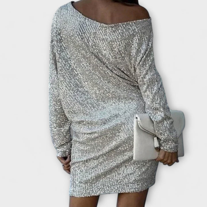 Vintém d'Ouro - Vestido de festa com lantejoulas