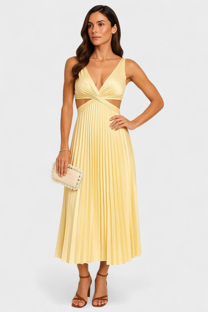 Vintém d'Ouro - Vestido Midi Sem Mangas
