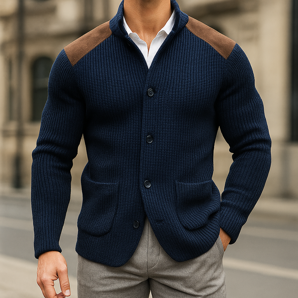 Vintém d'Ouro - Blazer em malha texturizada