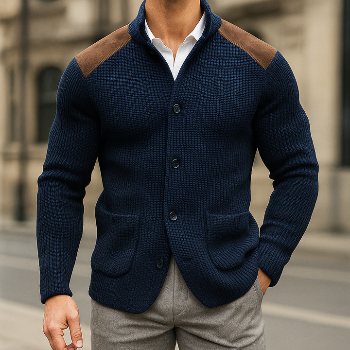 Vintém d'Ouro - Blazer em malha texturizada