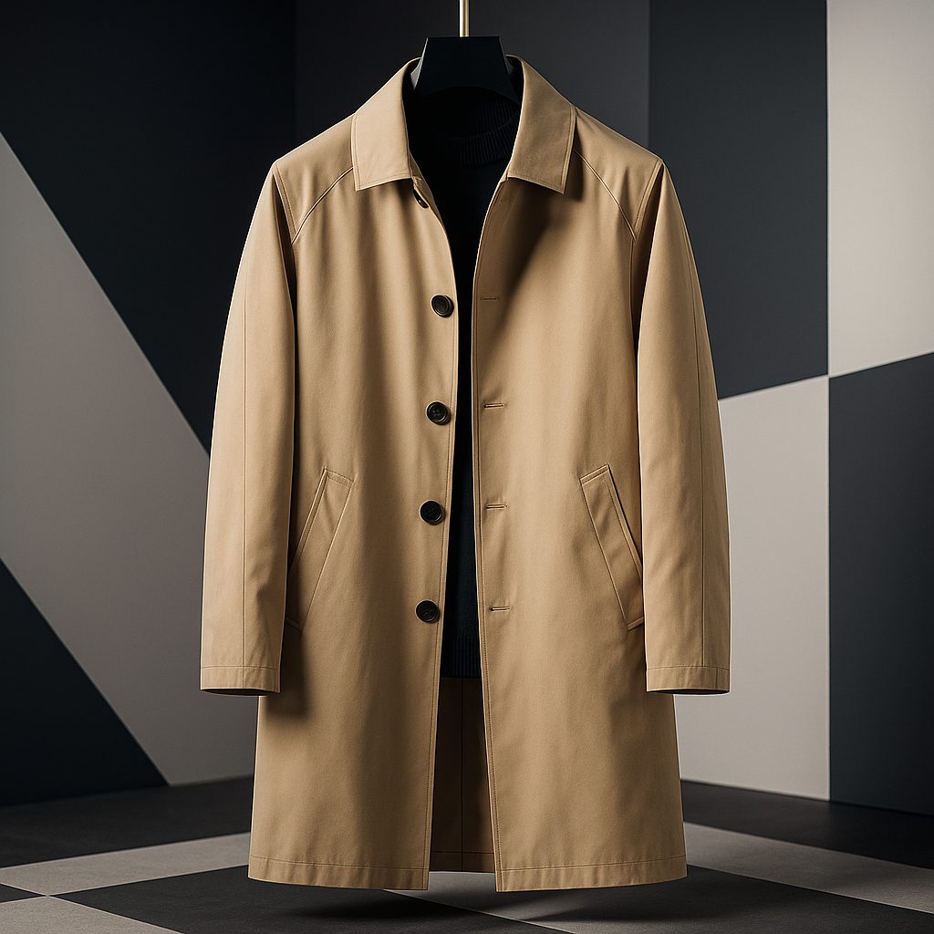 Vintém d'Ouro - Casaco trench elegante para homem