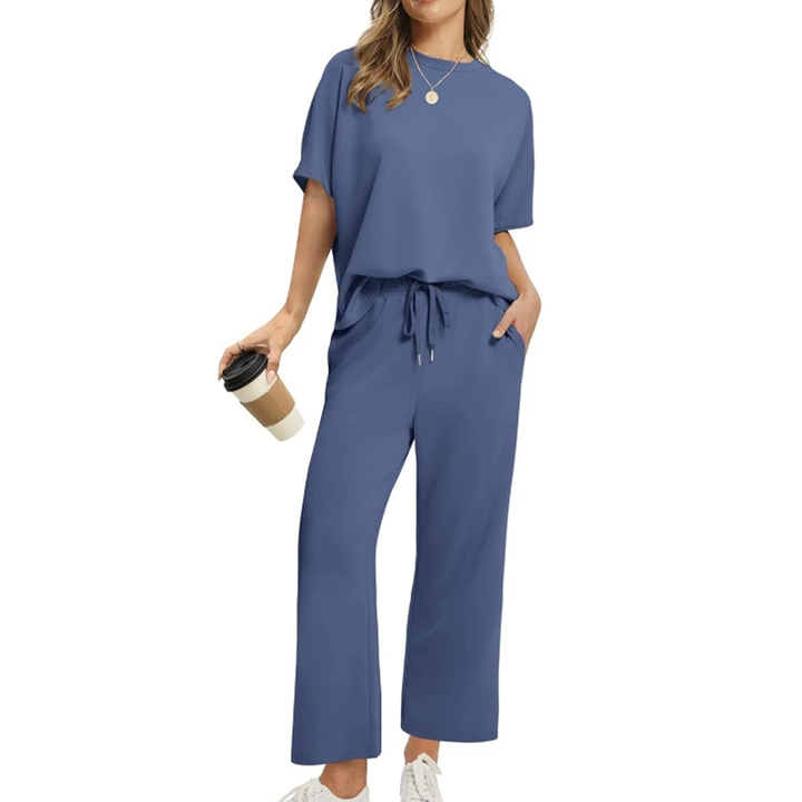 Vintém d'Ouro - Conjunto casual de blusa e calça