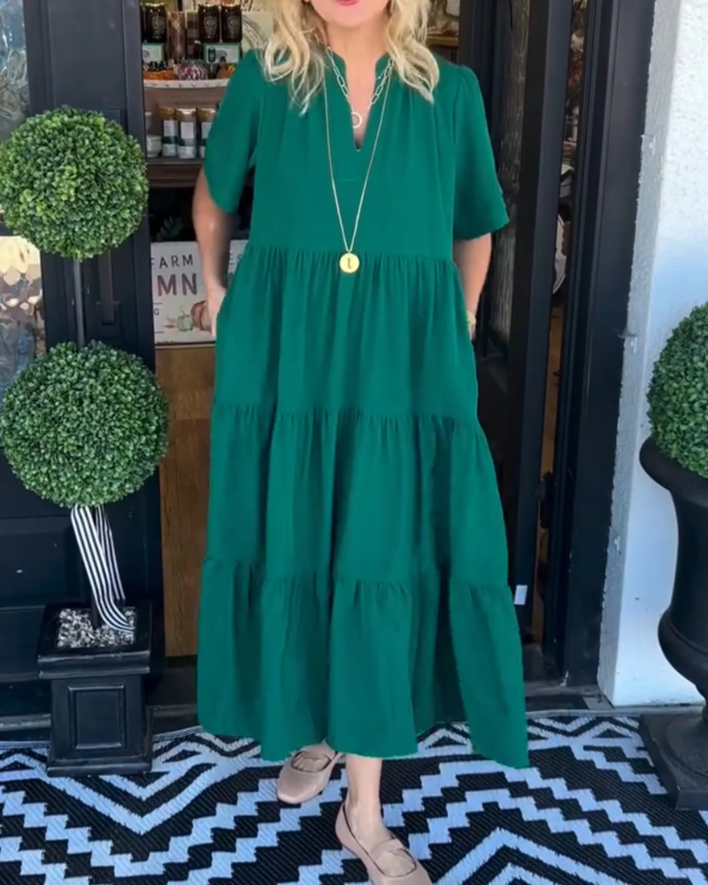 Vintém d'Ouro - Vestido Maxi Fluido