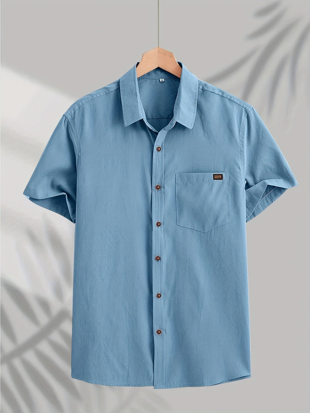 Vintém d'Ouro - Camisa casual de algodão de manga curta