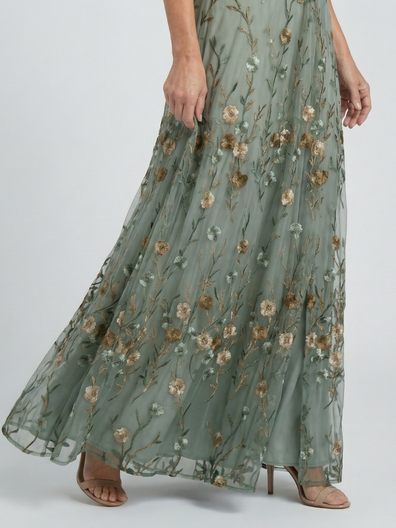 Vintém d'Ouro - Vestido Maxi Flutuante Floral