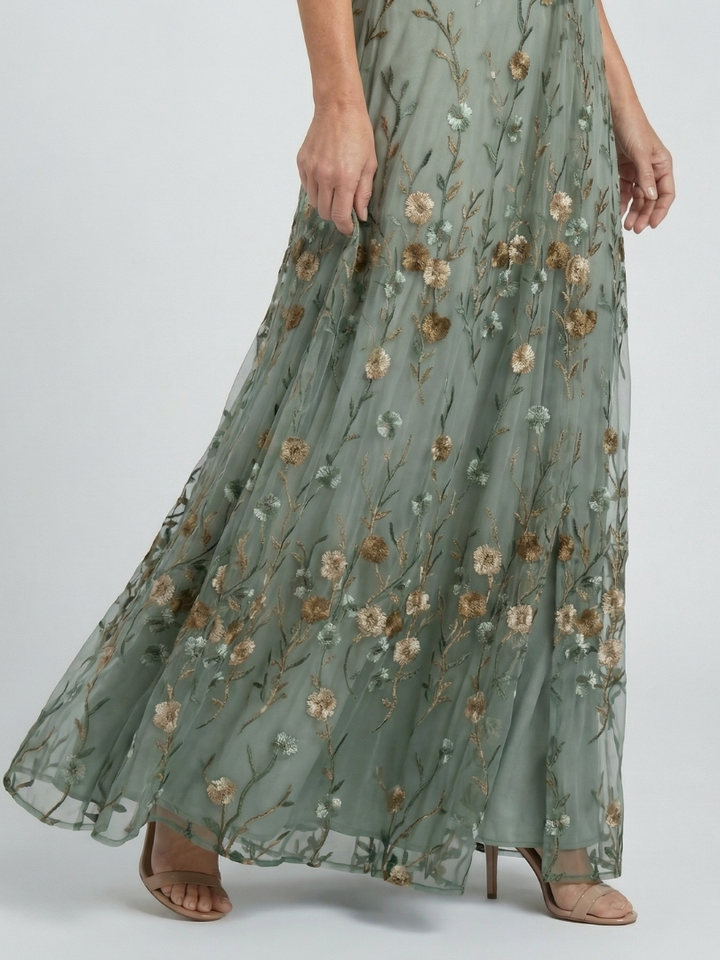 Vintém d'Ouro - Vestido Maxi Flutuante Floral