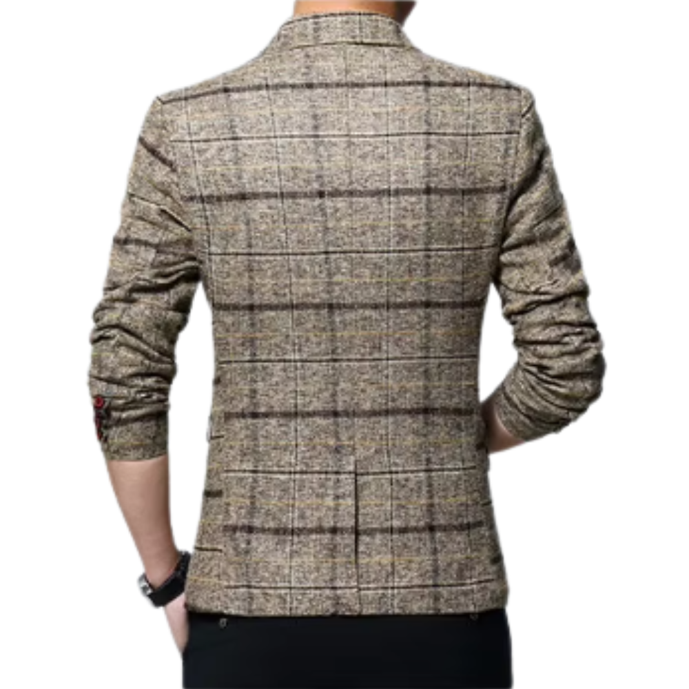 Vintém d'Ouro - Blazer xadrez elegante