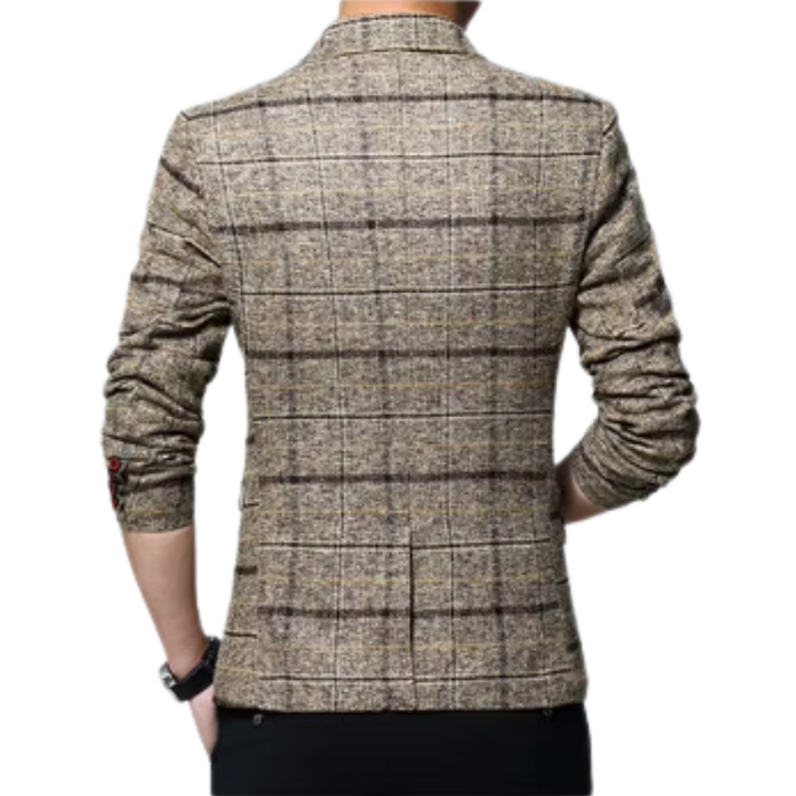 Vintém d'Ouro - Blazer xadrez elegante