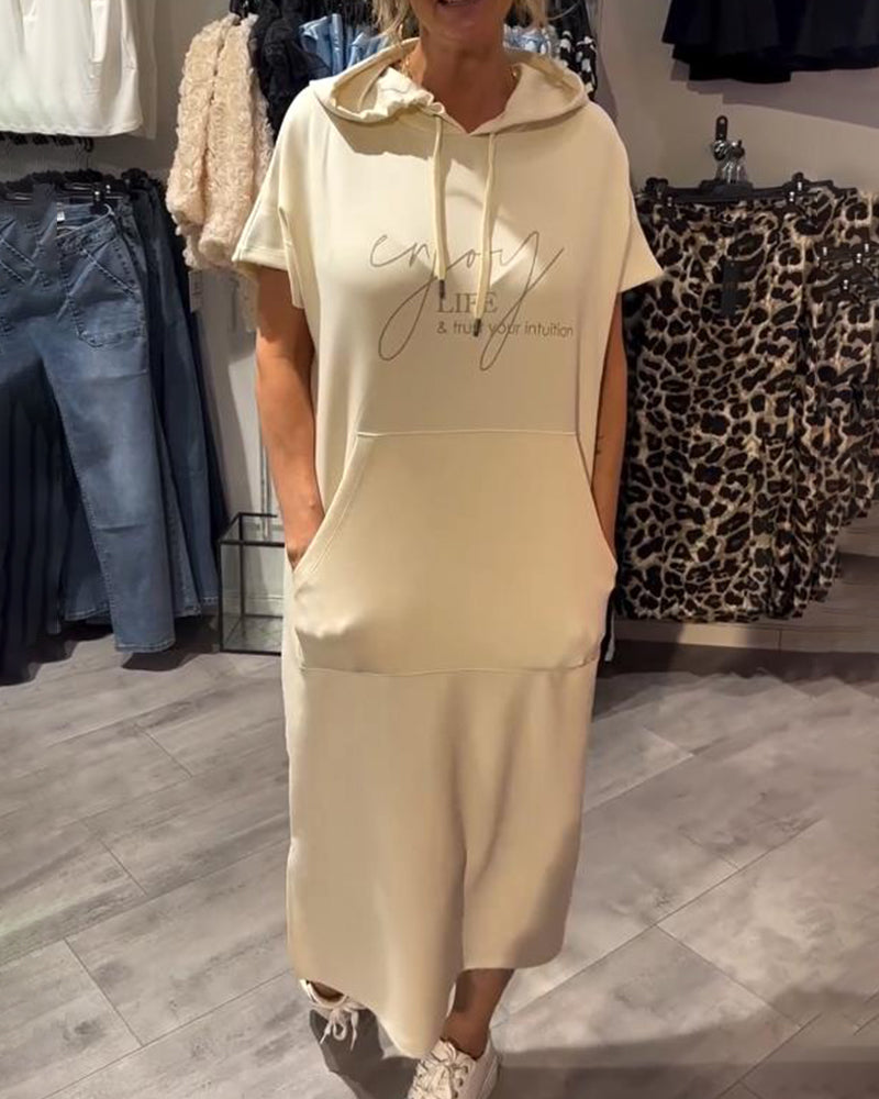 Vintém d'Ouro - Vestido casual com capuz