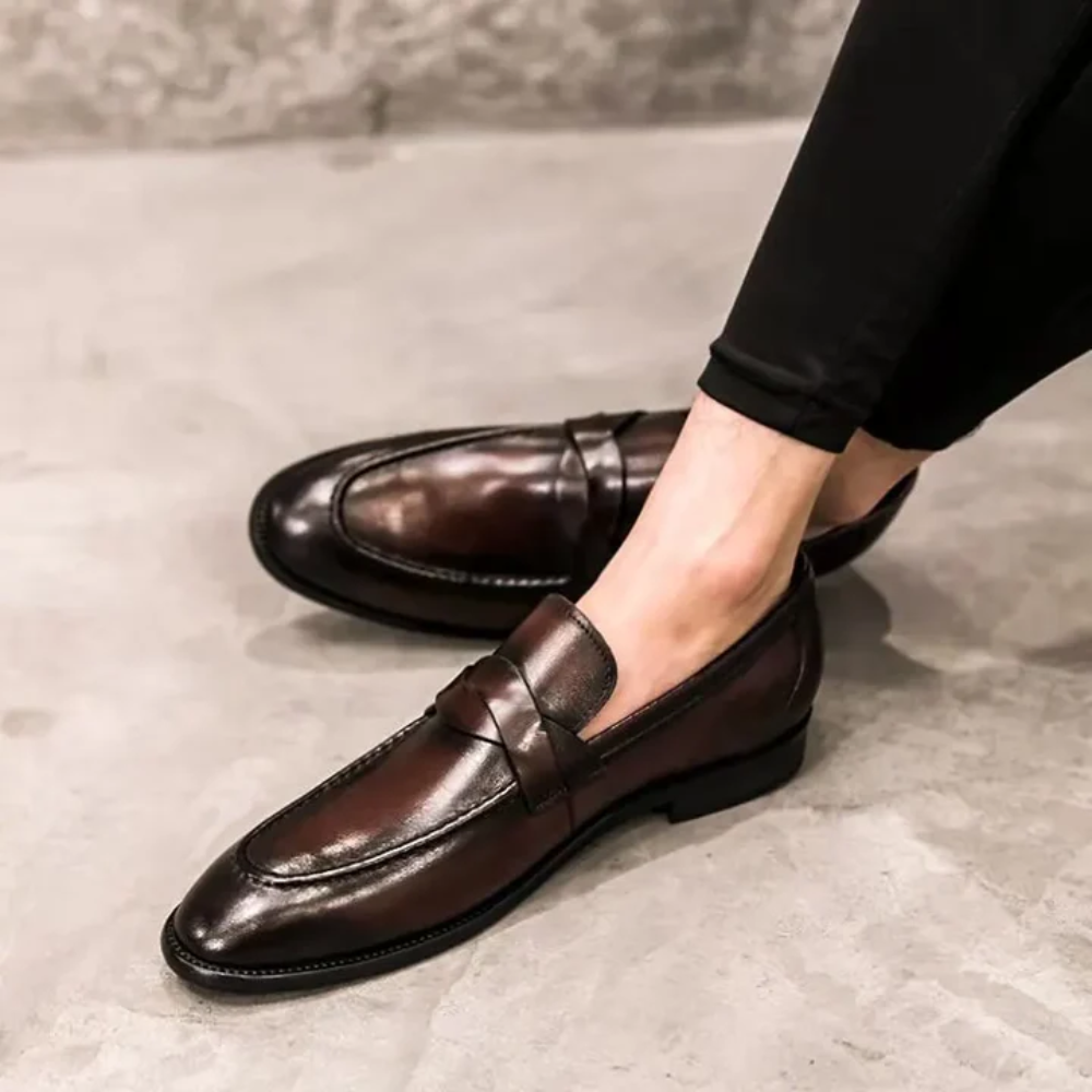 Vintém d'Ouro - Mocassins de couro elegantes
