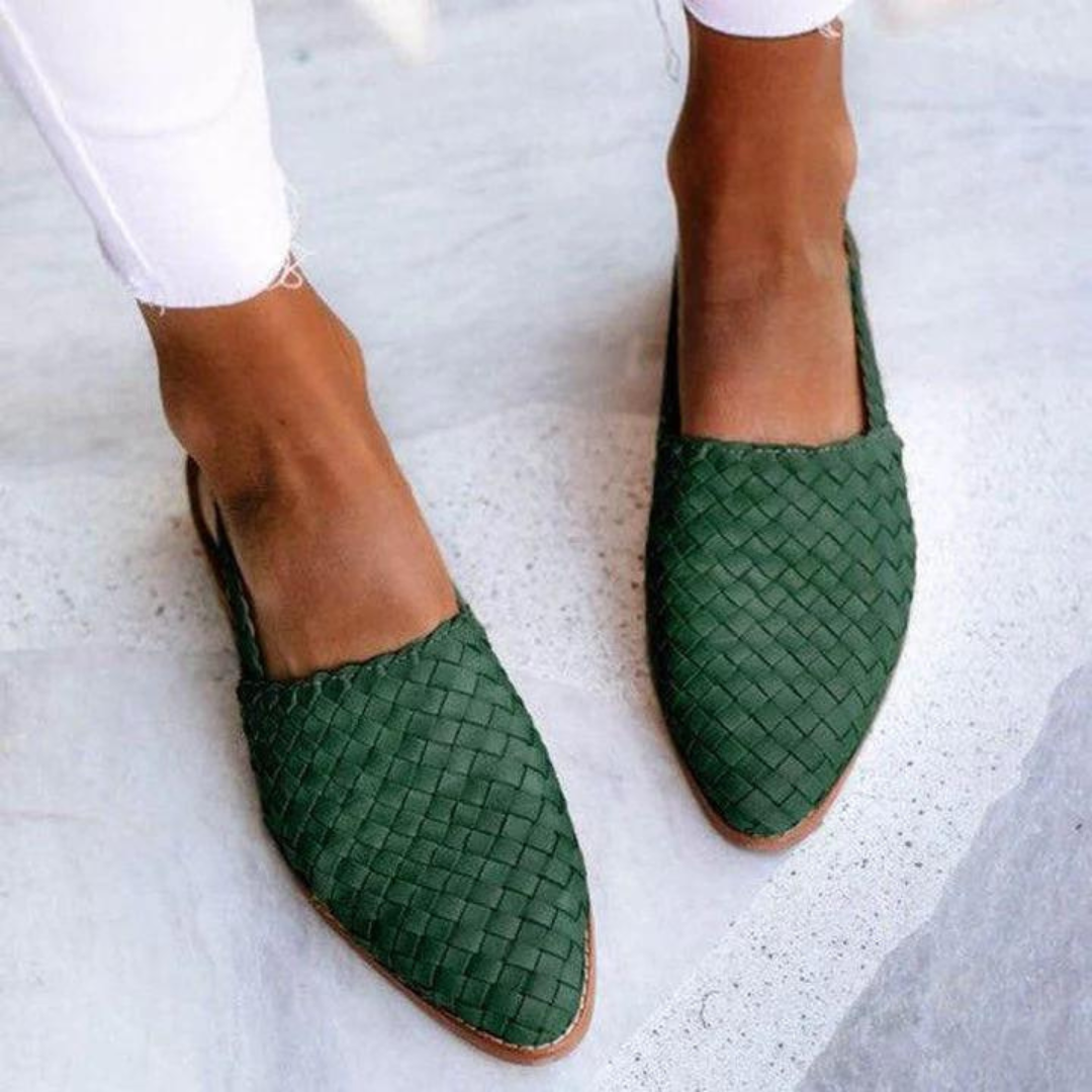 Vintém d'Ouro - Slingbacks chiques de tecido