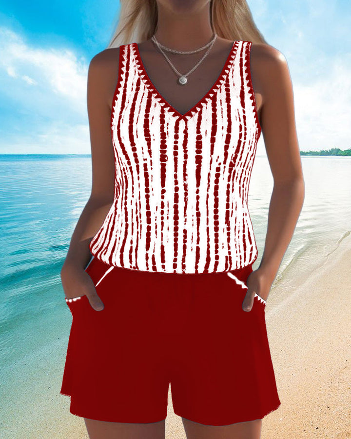 Vintém d'Ouro - Conjunto de Tankini Casual