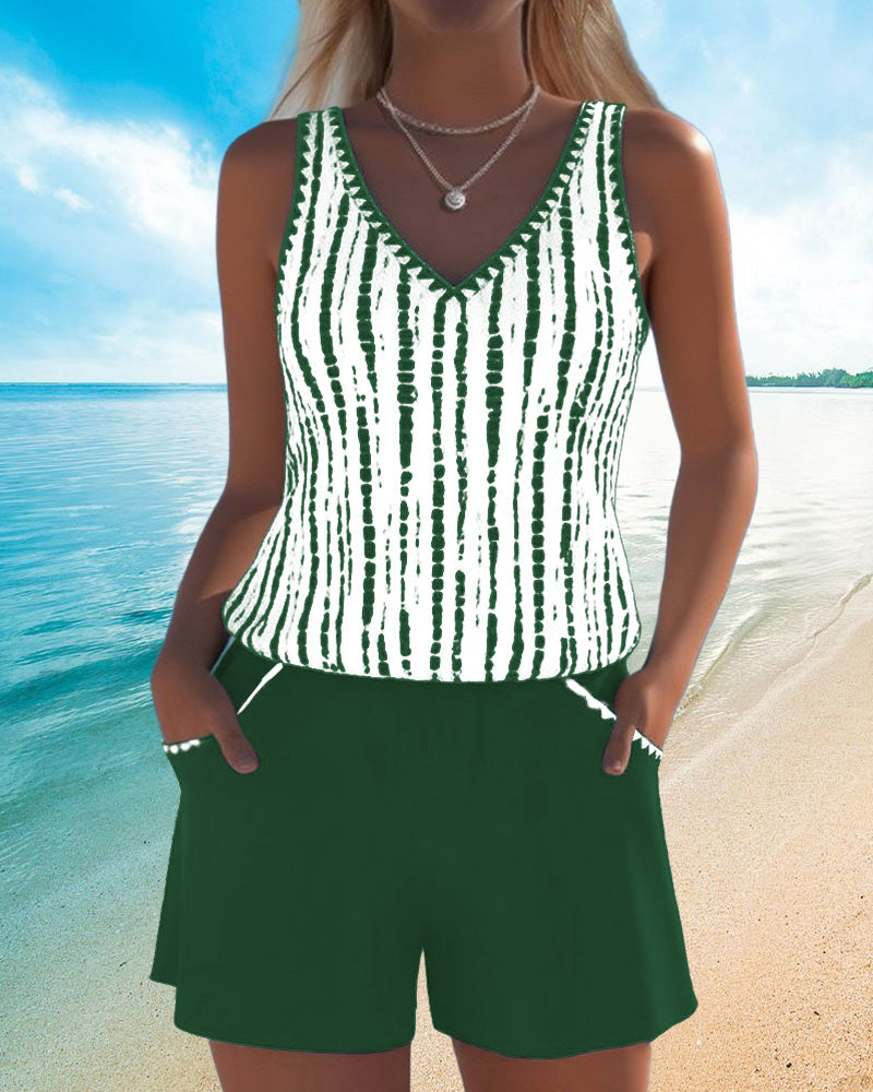 Vintém d'Ouro - Conjunto de Tankini Casual